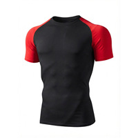 T-shirt d'entraînement moulant sans couture une pièce pour homme, motif dragon coloré, manches courtes, idéal pour le sport et le dragon boat, directement de l'usine.