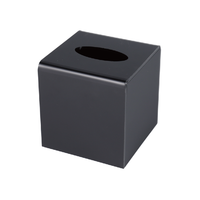Kit d'accessoires pour chambre d'hôtel EASTON, fournitures en gros, boîte à mouchoirs carrée en acier inoxydable personnalisée, emballage en carton
