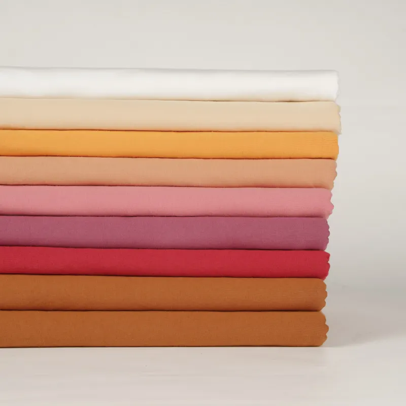 Tissu Jersey de coton biologique 32S, 190gsm, étoffe pour t-shirts en coton peigné