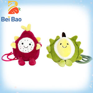 Sac à main en peluche ODM, jouets kawaii en forme de fruits et légumes, sac à bandoulière réglable anti-perte pour les tout-petits, voyage en famille - Product Image 3