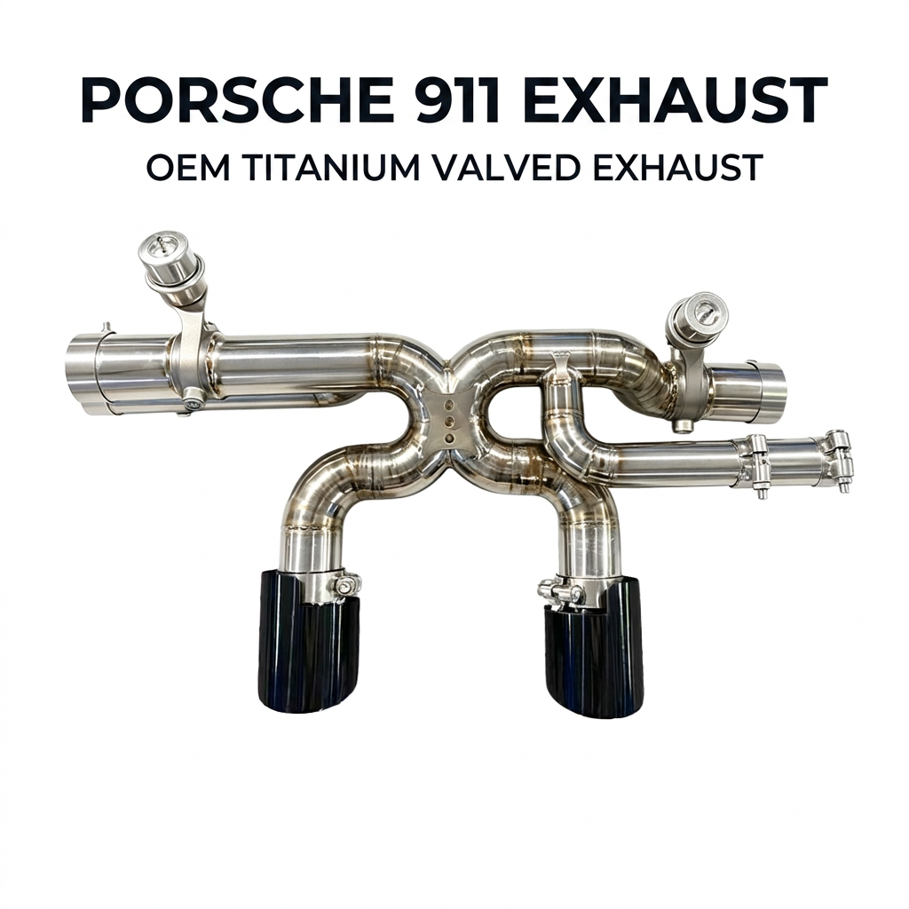 VantaFlow High Performance Titanium Axle-back Exhaust Fit for Porsche 911 991.2 Carrera 3.0T 2016-2019 Vacuum Valve Control