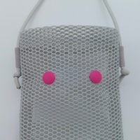 Pochette de téléphone portable fine et portable en maille avec longue sangle, multi-positions (bandoulière, épaule, cou), mini sacoche pour usage quotidien et décontracté