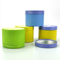 Boîte à thé en aluminium de luxe de 60 ml (2 oz) avec couvercle à vis, impression offset, petites boîtes rondes pour l'artisanat, les cosmétiques et le blush