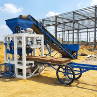 Machine automatique de fabrication de blocs de béton emboîtables QT4-24, machine à briques creuses en ciment, machine à briques pleines