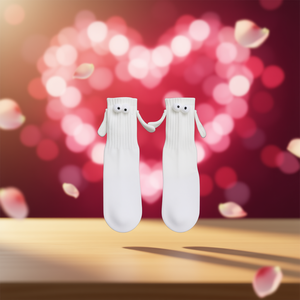 Calzini magnetici bianchi per coppia, regalo di San Valentino, 1 paio, design unico, materiale plastico - Product Image 2