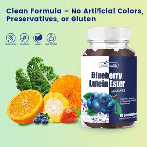 Suplemento para la vista, gomitas de luteína para apoyar la salud de los ojos, con luteína y zeaxantina, fórmula diaria con zinc, vitaminas para la visión - Product Image 2