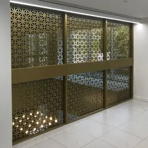Panel Dinding Pola Logam Potongan Laser, Desain Layar Privasi Luar Ruangan, Panel Seni Dinding Dekoratif