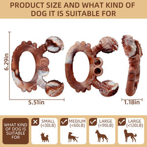 מזון עמיד גומי טבעי כיתה גומי טבעי קשה לחיות מחמד ecofriendly כלב ללעוס צדף עבור כלבים אגרסיבי - Product Image 5