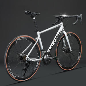 <span class=keywords><strong>Vélo</strong></span> de route 700C en alliage d'aluminium, cadre rigide, double frein à disque, 18 vitesses, fourche à suspension, capacité de charge de 160 kg, pédales à rouleaux, pour hommes adultes - Product Image 3