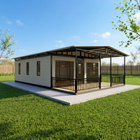 Maison conteneur extensible à toit plat de 30 pieds, maison préfabriquée modulaire, mini-maison portable, cabane pliable, installation rapide
