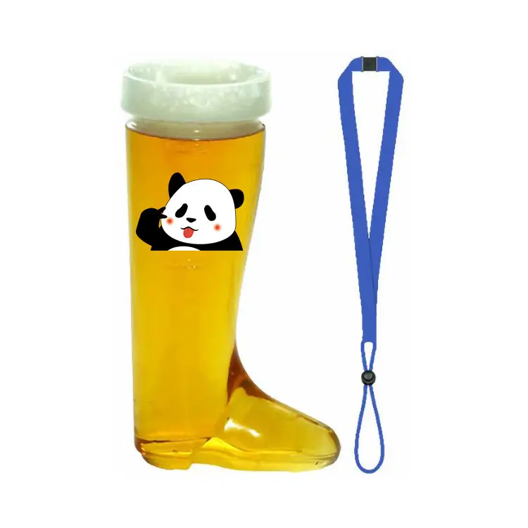 China fornecedor atacado 1 pintura personalizada cowboy botas de cerveja plástico copo de cerveja vidro bebidas quintal copo de cerveja plástico