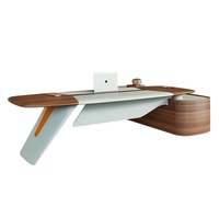 Bureau de direction moderne de luxe extensible en bois, écologique, usage commercial, design simple, montage facile, garantie 6 ans pour le bureau