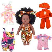 Poupée Bébé Unisexe Nathaniel 30CM Peau Noire Africaine Cheveux Afro Jouet Doux en Silicone Vinyle Échelle 1:10 pour Enfants Jouant Modulable