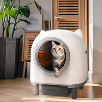 Litière automatique pour chat Contrôle par application Élimination des odeurs Protection de sécurité Boîte à litière autonettoyante intelligente anti-pincement pour plusieurs chats