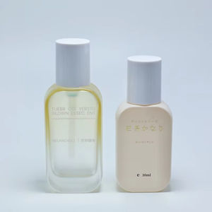 Wholesale Cosmetic Packaging square clear Frosted Empty Serum Lotion Glass <b>Bottle</b> with <b>Pump</b> - Product Image 4