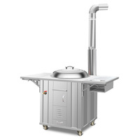 Casserole à soupe à bois pour usage domestique, nouveau modèle en acier inoxydable épaissi, brûleur unique, cuisinière extérieure sans fumée