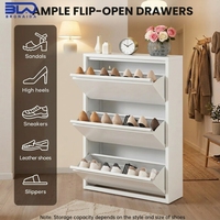Meuble à chaussures autoportant en métal de style nordique avec 2 ou 3 tiroirs basculants, organisateur de chaussures pour entrée, couloir, salon