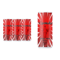 Boîte en vrac de boissons énergisantes minces à faible teneur en glucides avec taurine, ginseng et carbonate – Boost quotidien de haute qualité (250 ml/330 ml)