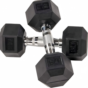 Fitness Home Hexagonal Rubber-Coated <b>Dumbbells</b> for Fitness, Home Use for Men and Women,Solid Cast Iron Weightlifting <b>Dumbbell</b> - Product Image 6