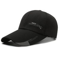 Gorras de Béisbol de Lona con Visera Extendida para Primavera/Verano, Protección Solar, Modelo con Letras, para Pesca