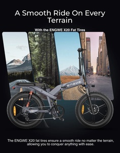 UE EE. UU. Almacén 20 pulgadas Fat Tire Bicicleta eléctrica plegable <span class=keywords><strong>1000W</strong></span> (pico) 93 millas Triple SUSPENSIÓN COMPLETA E-bike plegable X20 - Product Image 5