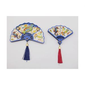 Imán de nevera personalizado con forma de abanico de MDF, diseño artístico, regalo de recuerdo, decoración del hogar, regalo empresarial. - Product Image 2