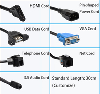 Enchufe de Escritorio Emergente, Toma de Corriente para Mesa de Oficina con Enchufe Universal, Caja de Conectividad Multimedia VGA USB RJ45 para Sala de Conferencias