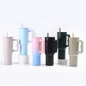 Vaso Térmico de Acero Inoxidable de 40oz, Aislamiento al Vacío de Doble Pared, Taza de Viaje con Asa y Popote, Logotipo Personalizado, Libre de BPA, Antiderrames, para Coche - Product Image 1
