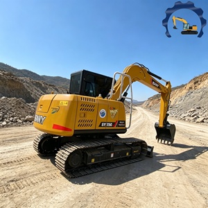 Excavatrice sur chenilles Sany SY75C d'occasion d'origine chinoise, bon prix, 7 tonnes, mini-excavatrice SANY 75C à vendre - Product Image 1