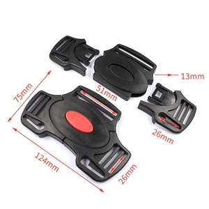 Fivela de Cinto de Segurança de 3 Pontos 25mm com Trava para Cadeira de Bebê, Clipe para Carrinho, Fivela de Plástico com Liberação Lateral Dupla para Cinto de Segurança de Carro de Bebê - Product Image 5