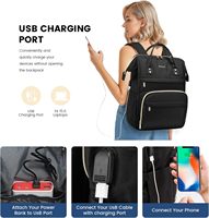 Sac à dos de voyage LOVEVOOK unisexe en polyester imperméable avec fermeture éclair, idéal pour l'école, l'université, le travail et les ordinateurs portables – Vente en gros