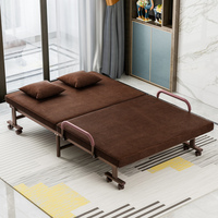 Cama Metálica Multifuncional de Uso General, Mueble Portátil para el Hogar, Cama Plegable Ajustable con Barandilla