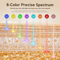 Masque facial sans fil 1072nm OEM ODM en silicone personnalisé, portable et manuel, pour les soins de la peau à domicile