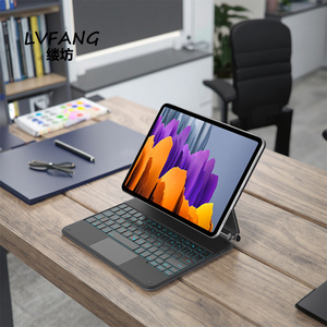 Ốp lưng da TPU mới cho Samsung cho Galaxy Tab S7 S8 S9 Thiết bị 11 inch bao gồm bàn phím BT không dây-Ốp bàn phím ma thuật - Product Image 1
