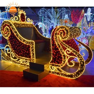 Trineo DE LUZ DE Navidad para decoración de vacaciones personalizado al aire libre impermeable trineo de luz de Navidad regalo de Navidad de lujo - Product Image 1