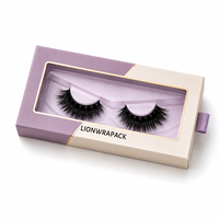 LIONWRAPACK Emballage personnalisé pour faux cils, boîte en papier magnétique de qualité supérieure