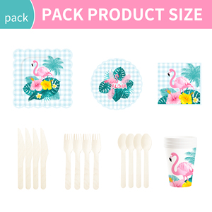 Platos de Papel Desechables con Diseño de Flamenco DAMAI, Decoración para Fiestas, Suministros para Fiestas de Cumpleaños, Juego de Vajilla para 8 Personas - Product Image 6