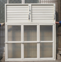 Fenêtre de ventilation verticale industrielle en PRV (polymère renforcé de fibres de verre) avec persienne, pare-soleil et panneau d'aération résistant à la corrosion