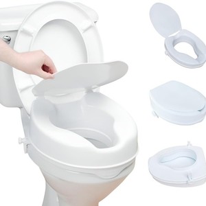 Asiento de Inodoro Portátil de Plástico con Tapa, Material PP, Capacidad de Carga de 180 kg, para Uso en Inodoros de Cuclillas en Interiores - Product Image 2
