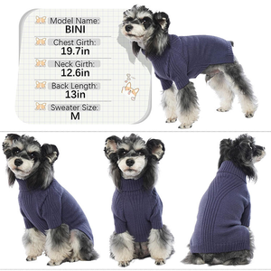 Pulls en tricot unis à col roulé pour chien, vêtements d'hiver chauds de qualité supérieure, grandes tailles 4XL 5XL, pour grands chiens Labrador, tricotés, thermiques et épais - Product Image 3