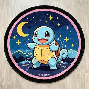 Tapis imprimé numérique personnalisé, motif <span class=keywords><strong>Pokémon</strong></span>, tapis décoratif CD, tapis d'art pour chambre à coucher, tapis rond shaggy, tapis circulaire vert - Product Image 1