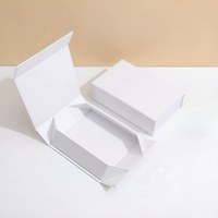Nouvelle conception de boîte pliante magnétique en papier noir, emballage de luxe, boîte cadeau rigide en carton pliable