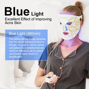 Terapia fotonica elettrica per il viso maschera facciale pdt maschera facciale per terapia della luce maschera facciale portatile a Led