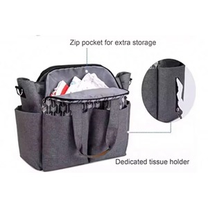 Sac à langer grand format pour maman et papa avec poches isothermes, matelas à langer et sangles de poussette – Échantillon gratuit - Product Image 4
