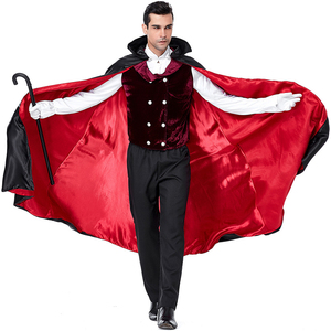 Costume da <span class=keywords><strong>Dracula</strong></span> Gotico Medievale per Uomo, Abito da Vampiro per Travestimenti Maschili - Product Image 1