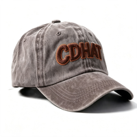 Gorra de Béisbol de Moda Urbana Americana de 6 Paneles, Estilo Desgastado, Bordado 3D, Unisex, de Algodón