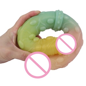 Online Shopping LUUK Liquid Silicone Artificial Penis Double Headed Silicone <b>Dildo</b> for Female Lovers - Product Image 5