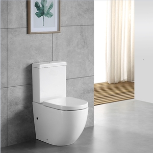 W8693 + T8593 новый дизайн, сертификат водяного знака, Лидер продаж, керамическая чаша для туалета с двойным сливом, напольная двухсекционная унитаз - Product Image 1