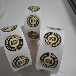 Adesivi in Vinile Ecologici Impermeabili a Doppio Strato per Lotteria, Etichette Promozionali a Due Strati con Effetto 'Peel-and-reveal', Carine - Product Image 3