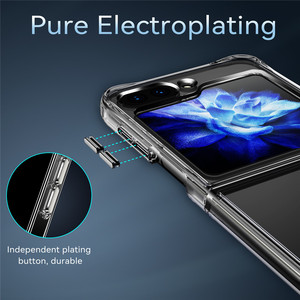 Funda Híbrida Transparente de Acrílico <span class=keywords><strong>2.0</strong></span> para <span class=keywords><strong>Samsung</strong></span> Galaxy Z <span class=keywords><strong>Flip</strong></span> 5 4 3, Plegable, Anti-Amarillamiento, Resistente a Golpes - Product Image 4